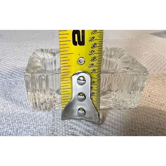 Vintage Salt Cellars Salt Dip Set Of 3 Clear Glass Salt Cellars - Picture 9 of 9